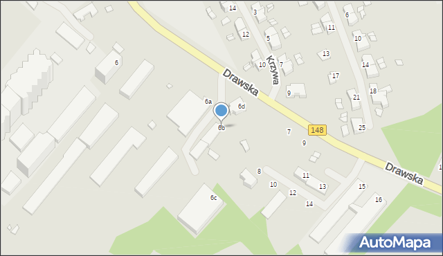 Łobez, Drawska, 6b, mapa Łobez