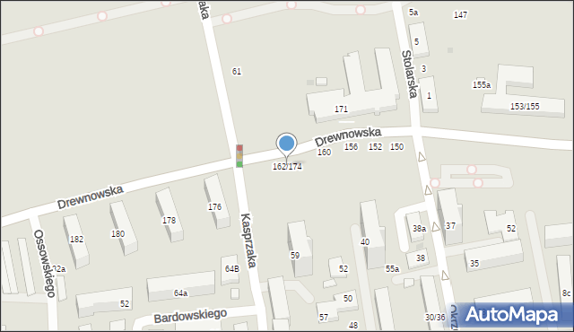 Łódź, Drewnowska, 162/174, mapa Łodzi