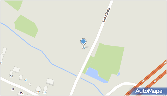 Łódź, Drozdowa, 31, mapa Łodzi
