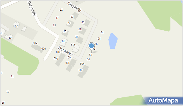 Lubajny, Drzymały Michała, 60, mapa Lubajny