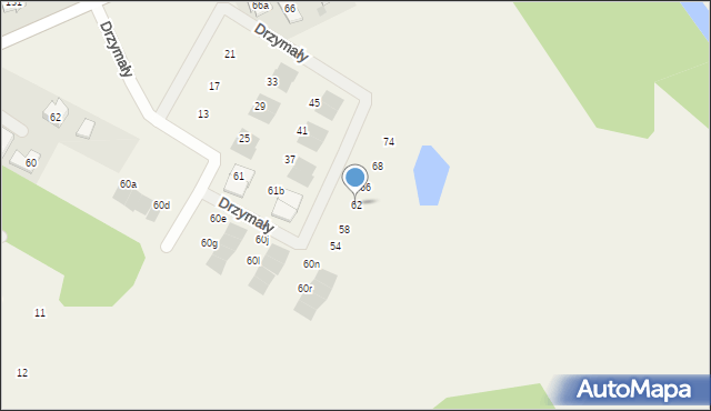 Lubajny, Drzymały Michała, 62, mapa Lubajny