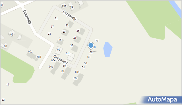 Lubajny, Drzymały Michała, 66, mapa Lubajny