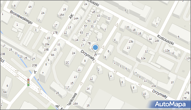 Lubin, Drzymały Michała, 15, mapa Lubin