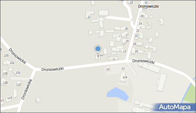 Lubliniec, Droniowiczki, 9, mapa Lubliniec