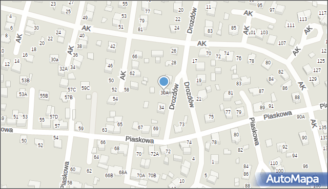 Lubliniec, Drozdów, 32, mapa Lubliniec