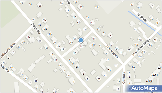 Luboń, Drzymały Michała, 14, mapa Luboń