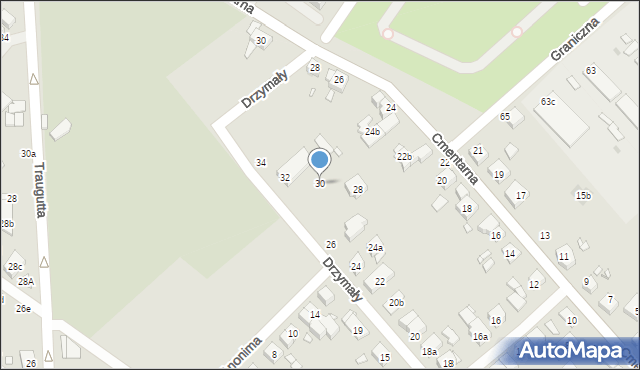 Luboń, Drzymały Michała, 30, mapa Luboń