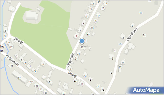 Miasteczko Krajeńskie, Drzymały, 32, mapa Miasteczko Krajeńskie