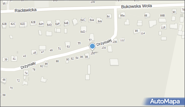 Miechów, Drzymały Michała, 100, mapa Miechów