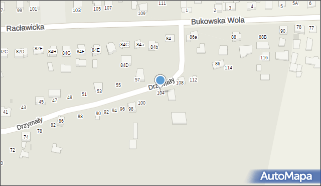 Miechów, Drzymały Michała, 104, mapa Miechów