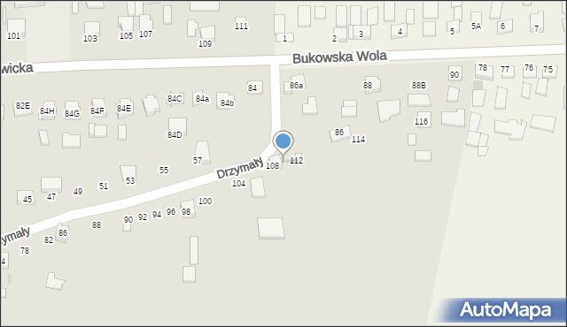 Miechów, Drzymały Michała, 110, mapa Miechów