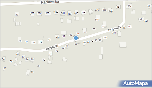 Miechów, Drzymały Michała, 88, mapa Miechów