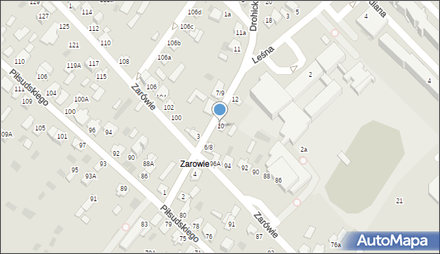 Międzyrzec Podlaski, Drohicka, 10, mapa Międzyrzec Podlaski