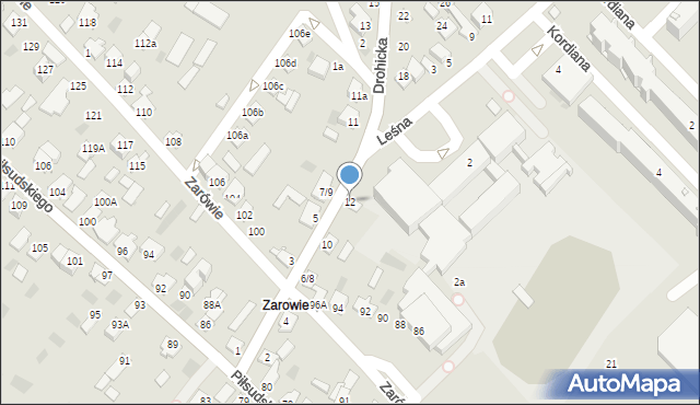 Międzyrzec Podlaski, Drohicka, 12, mapa Międzyrzec Podlaski