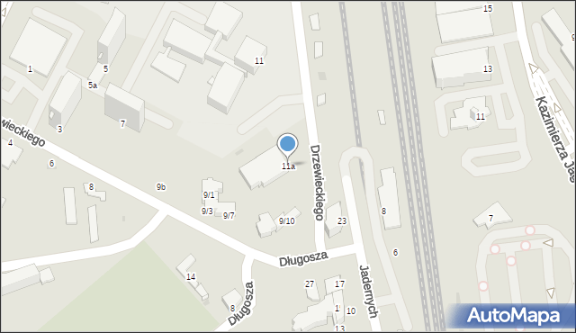 Mielec, Drzewieckiego, 11a, mapa Mielca