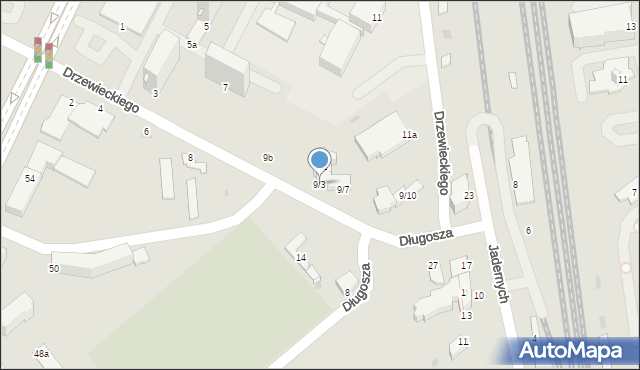 Mielec, Drzewieckiego, 9/3, mapa Mielca