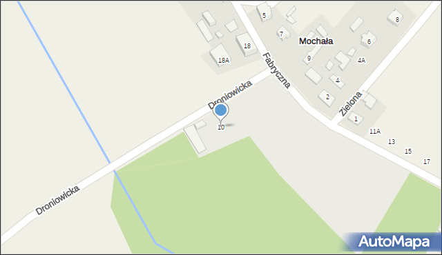 Mochała, Droniowicka, 10, mapa Mochała