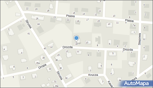 Murowaniec, Drozda, 12, mapa Murowaniec