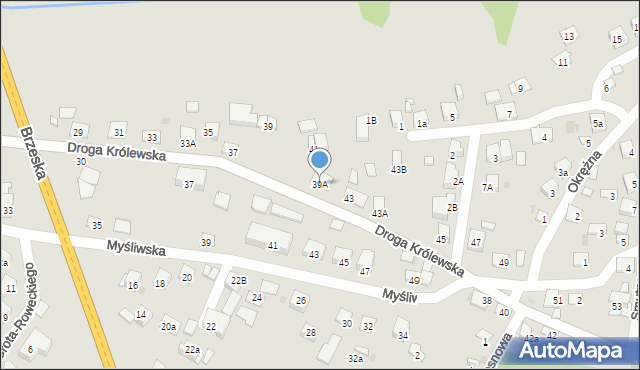 Niepołomice, Droga Królewska, 39A, mapa Niepołomice