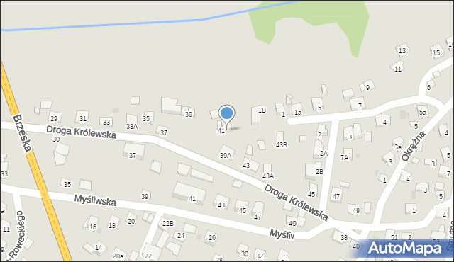 Niepołomice, Droga Królewska, 41A, mapa Niepołomice