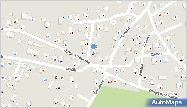 Niepołomice, Droga Królewska, 47, mapa Niepołomice