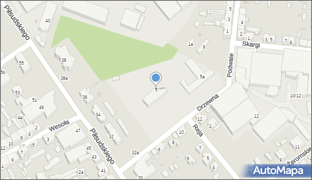 Nowa Sól, Drzewna, 5, mapa Nowa Sól
