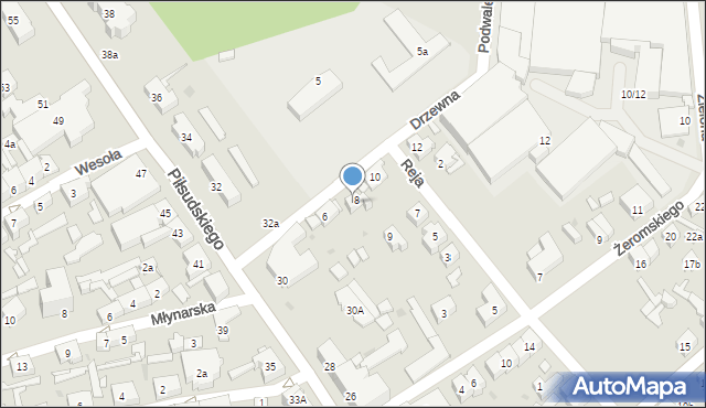 Nowa Sól, Drzewna, 8a, mapa Nowa Sól