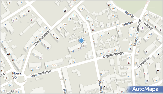 Nowa Sól, Drzymały, 1-1c, mapa Nowa Sól