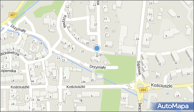 Olesno, Drzymały Michała, 12, mapa Olesno