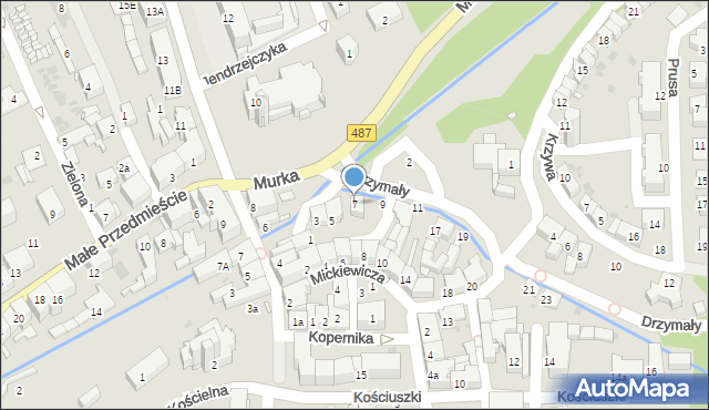 Olesno, Drzymały Michała, 7, mapa Olesno