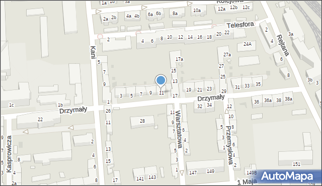 Opole, Drzymały Wojciecha, 11, mapa Opola