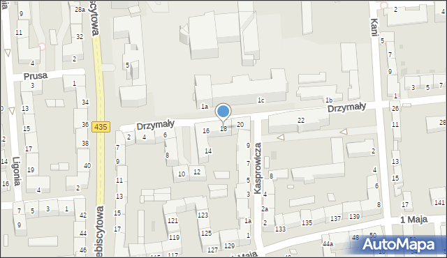 Opole, Drzymały Wojciecha, 18, mapa Opola