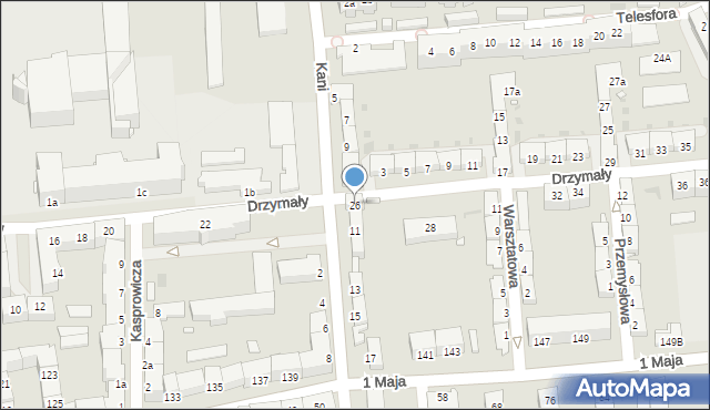 Opole, Drzymały Wojciecha, 26, mapa Opola