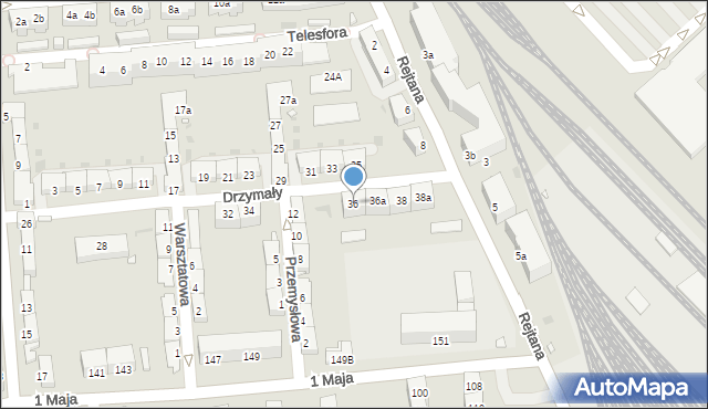 Opole, Drzymały Wojciecha, 36, mapa Opola