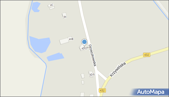 Osieczna, Drzeczkowska, 4D/1, mapa Osieczna