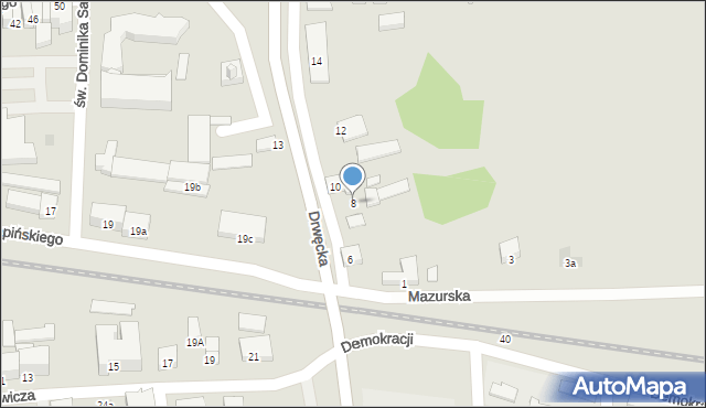 Ostróda, Drwęcka, 8, mapa Ostróda