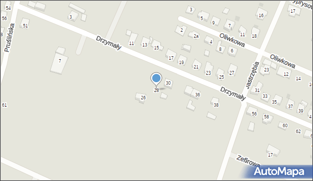 Ostrów Wielkopolski, Drzymały Michała, 28, mapa Ostrów Wielkopolski