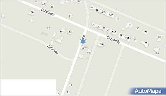 Ostrów Wielkopolski, Drzymały Michała, 90, mapa Ostrów Wielkopolski