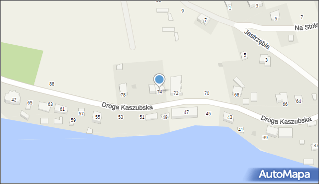Ostrzyce, Droga Kaszubska, 74, mapa Ostrzyce