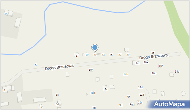 Oświno, Droga Brzozowa, 21, mapa Oświno