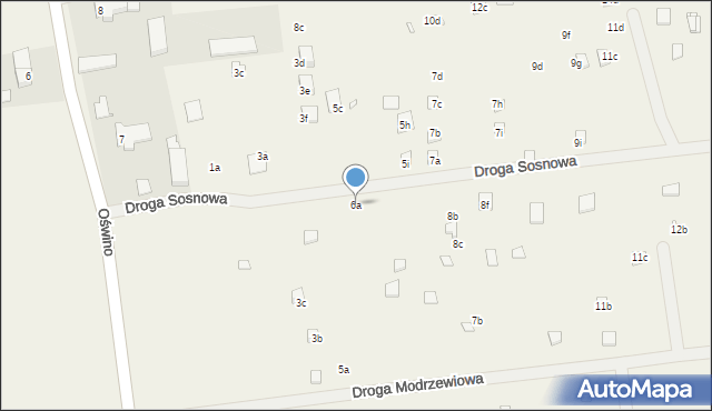Oświno, Droga Sosnowa, 6a, mapa Oświno