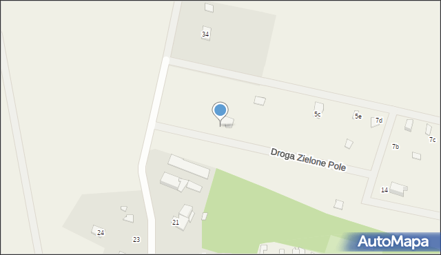 Oświno, Droga Zielone Pole, 1d, mapa Oświno