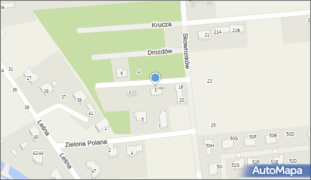 Pęcice Małe, Drozdów, 1, mapa Pęcice Małe