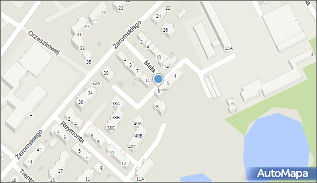 Piła, Drzymały, 6, mapa Piły