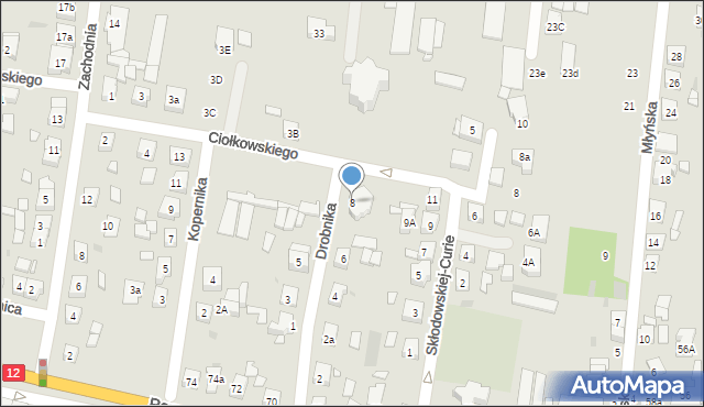 Pleszew, Drobnika, 8, mapa Pleszew