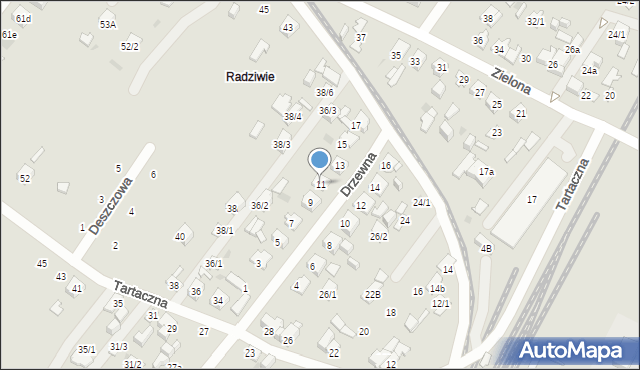 Płock, Drzewna, 11, mapa Płock