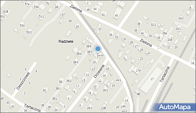 Płock, Drzewna, 17, mapa Płock