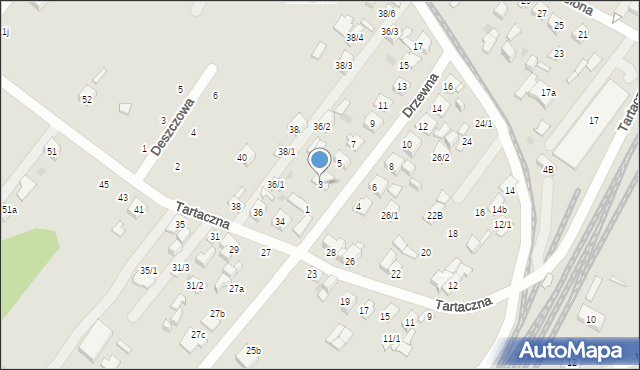 Płock, Drzewna, 3, mapa Płock