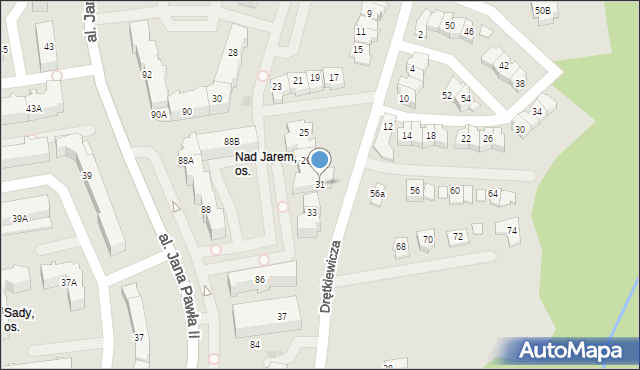 Płock, Drętkiewicza Andrzeja, 31, mapa Płock