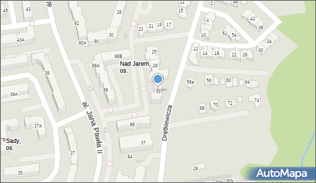 Płock, Drętkiewicza Andrzeja, 33, mapa Płock